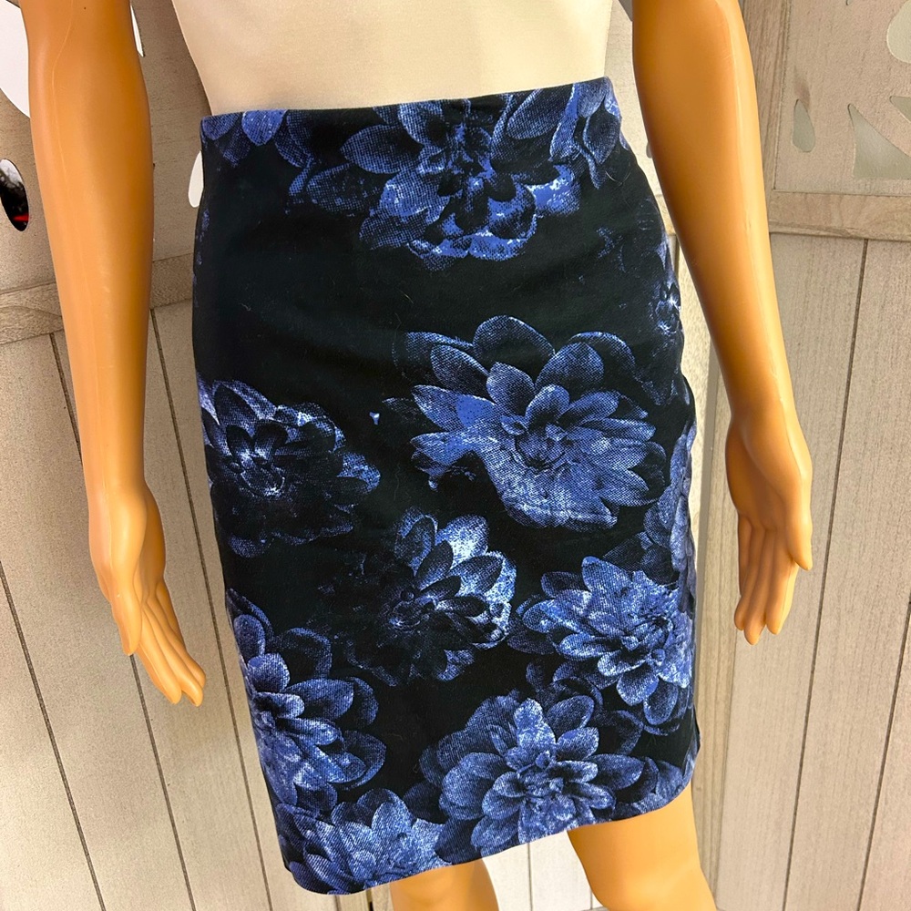 Ann Taylor Black & Purple Skirt Lined Size 12P